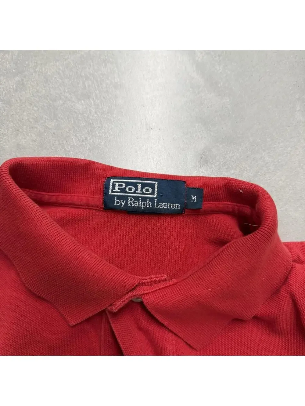 2000s Men's Polo Ralph Lauren Red Polo Shirt Sized Medium